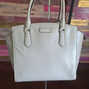 Kate Spade Grey Leather Tote Bag